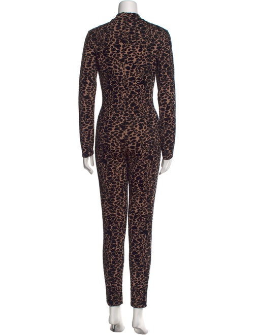 Alaïa Animal Print V-Neck Jumpsuit