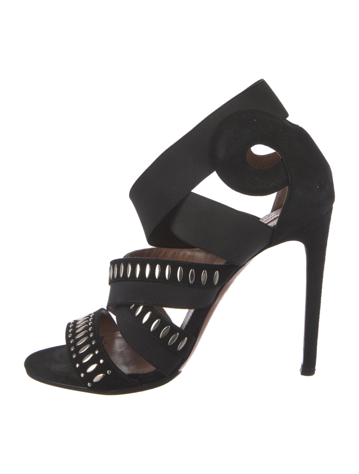 Alaïa Suede Studded Accents Sandals