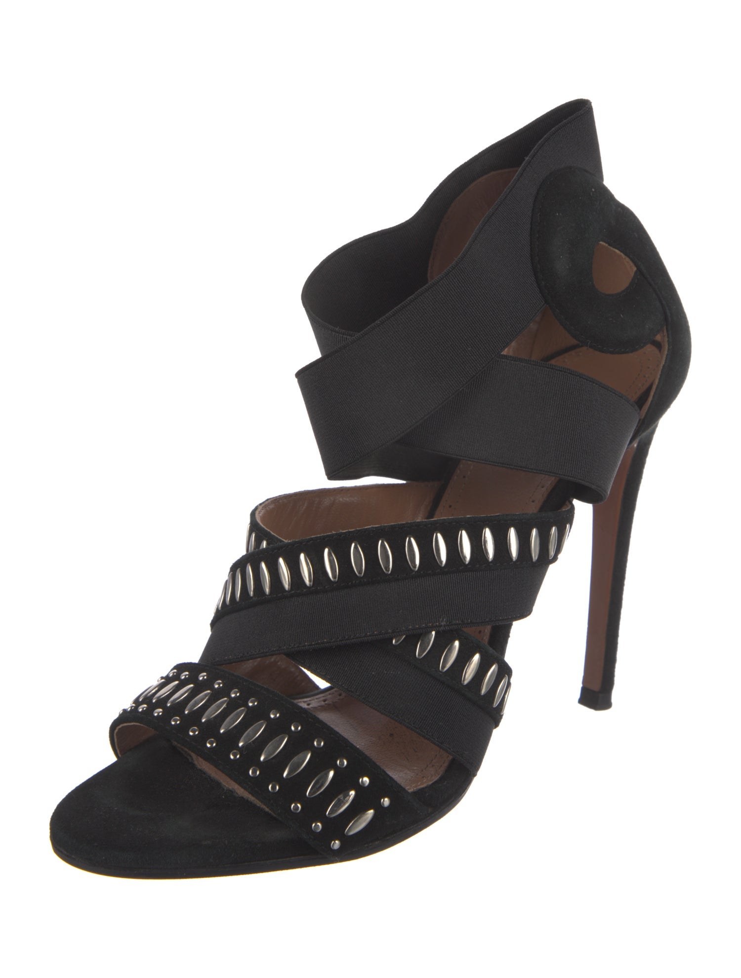 Alaïa Suede Studded Accents Sandals