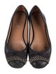 Alaïa Leather Chain-Link Accents Ballet Flats