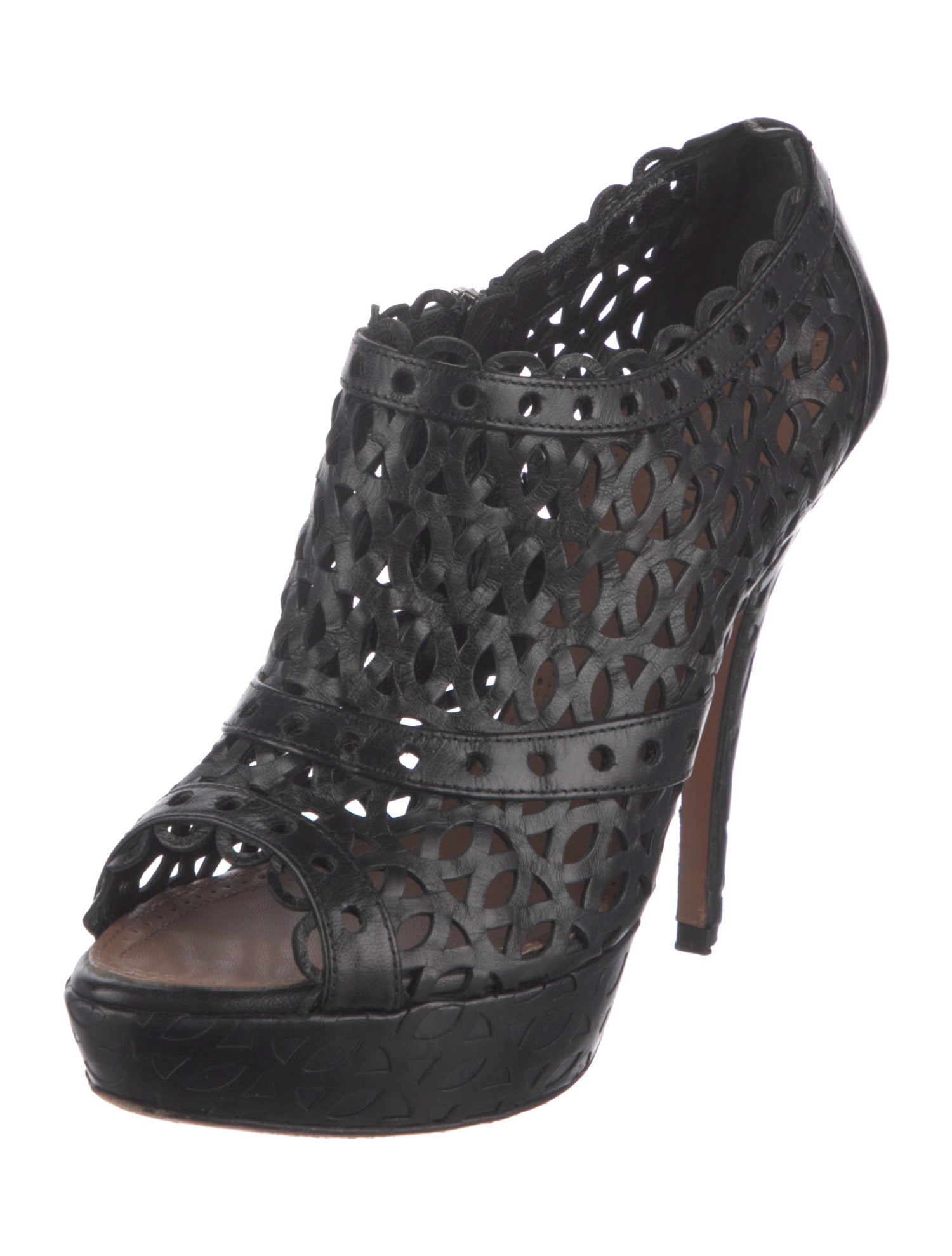 Alaïa Leather Lasercut Accents Pumps