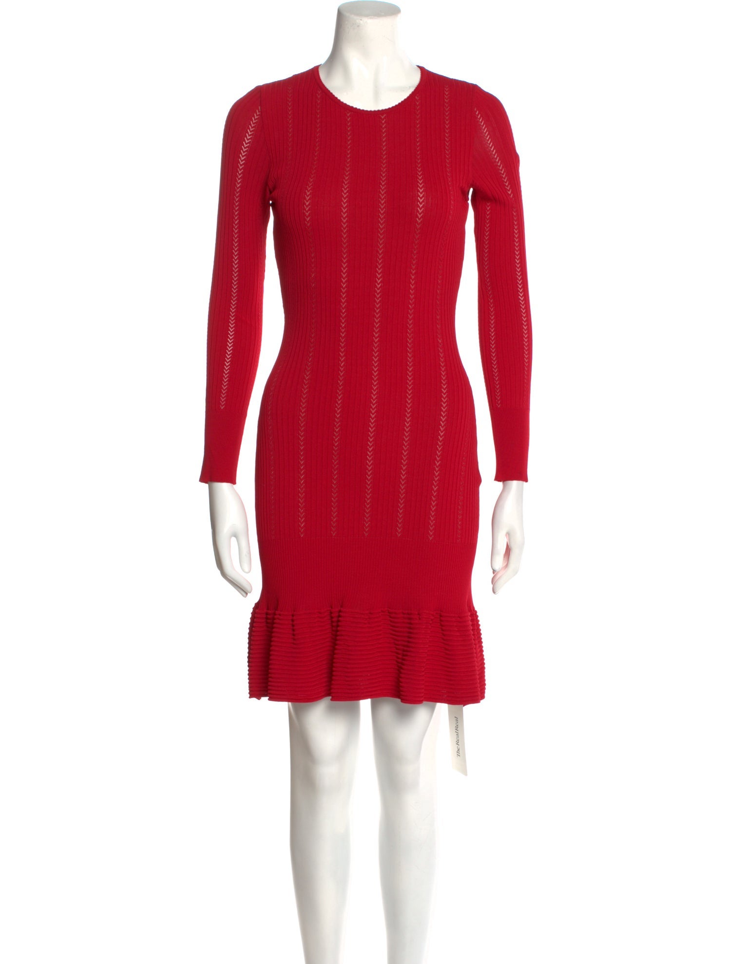 Alaïa Crew Neck Mini Dress