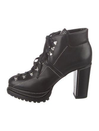 Alaïa Leather Combat Boots