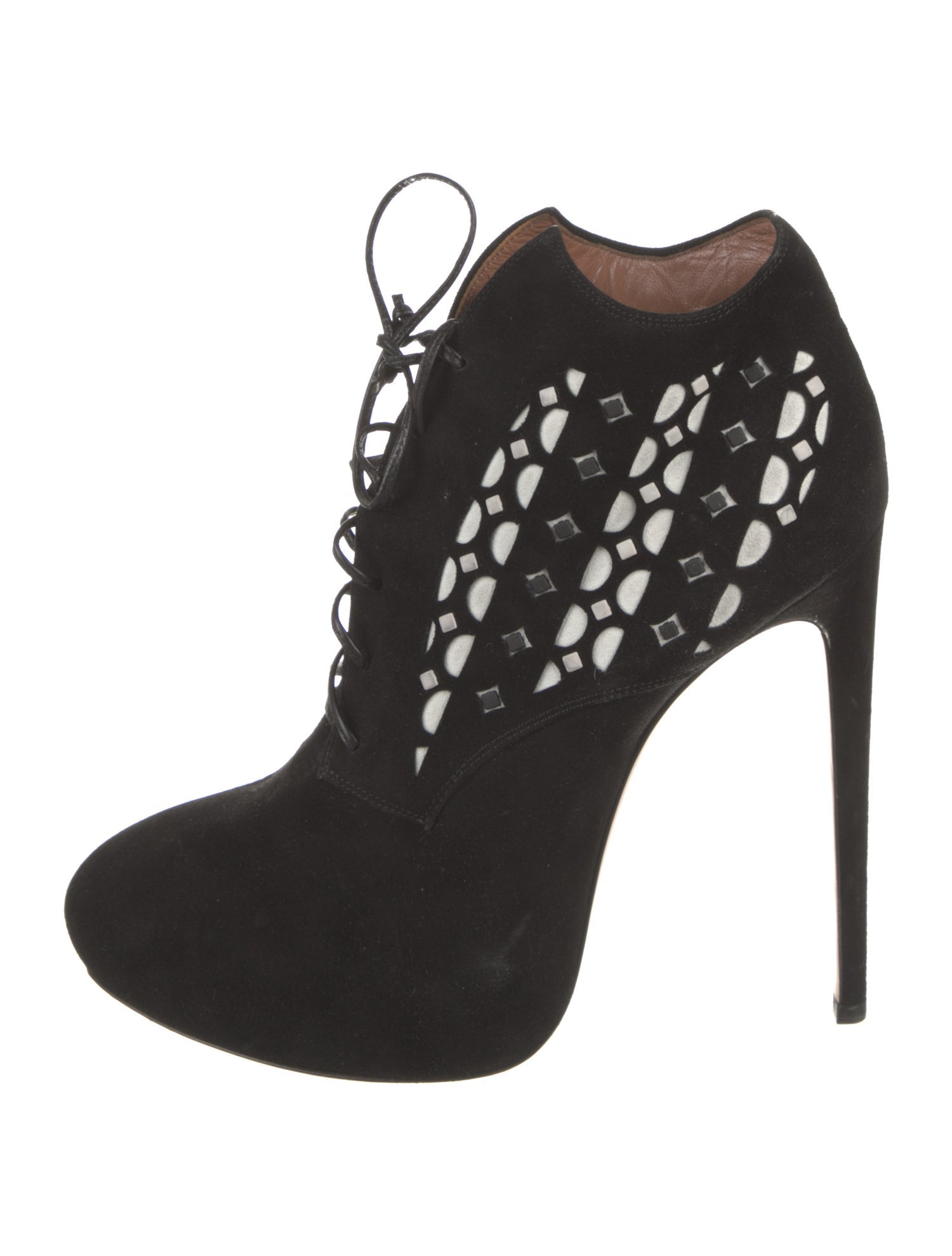 Alaïa Suede Lace-Up Boots