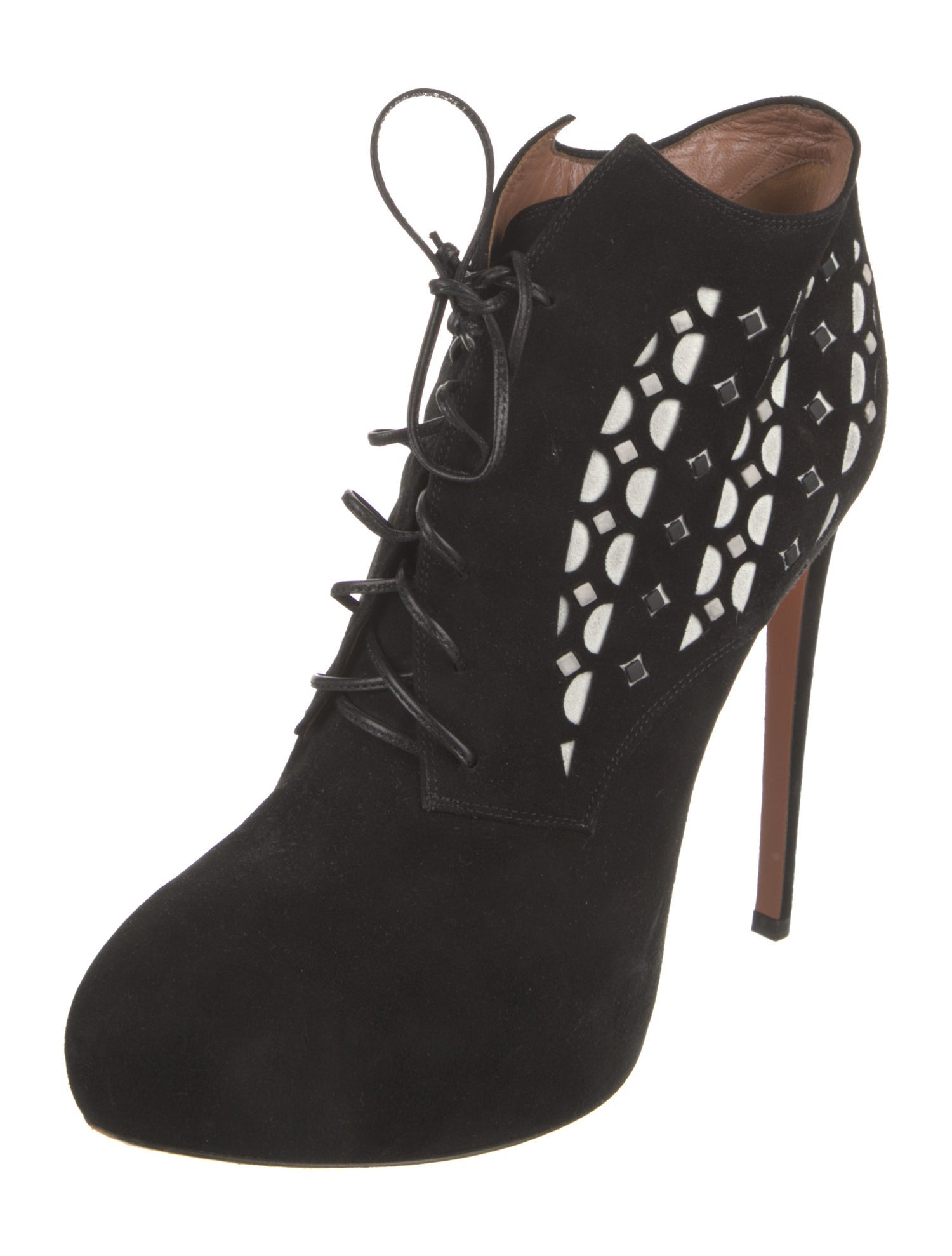 Alaïa Suede Lace-Up Boots