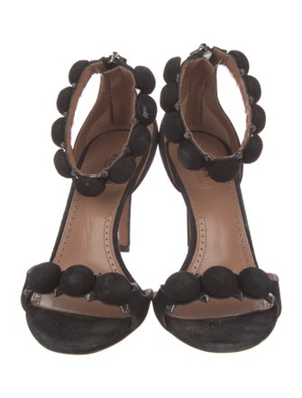 Alaïa Suede Studded Accents Sandals