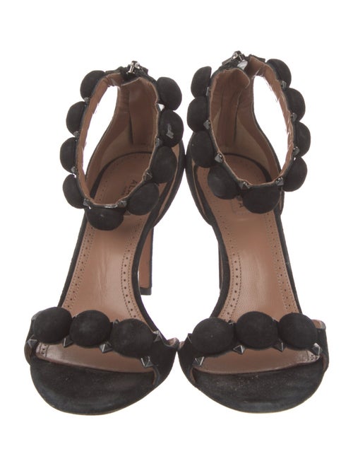 Alaïa Suede Studded Accents Sandals