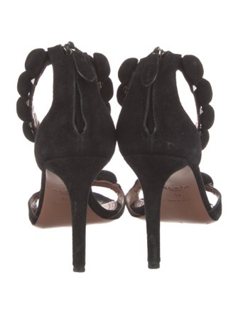 Alaïa Suede Studded Accents Sandals