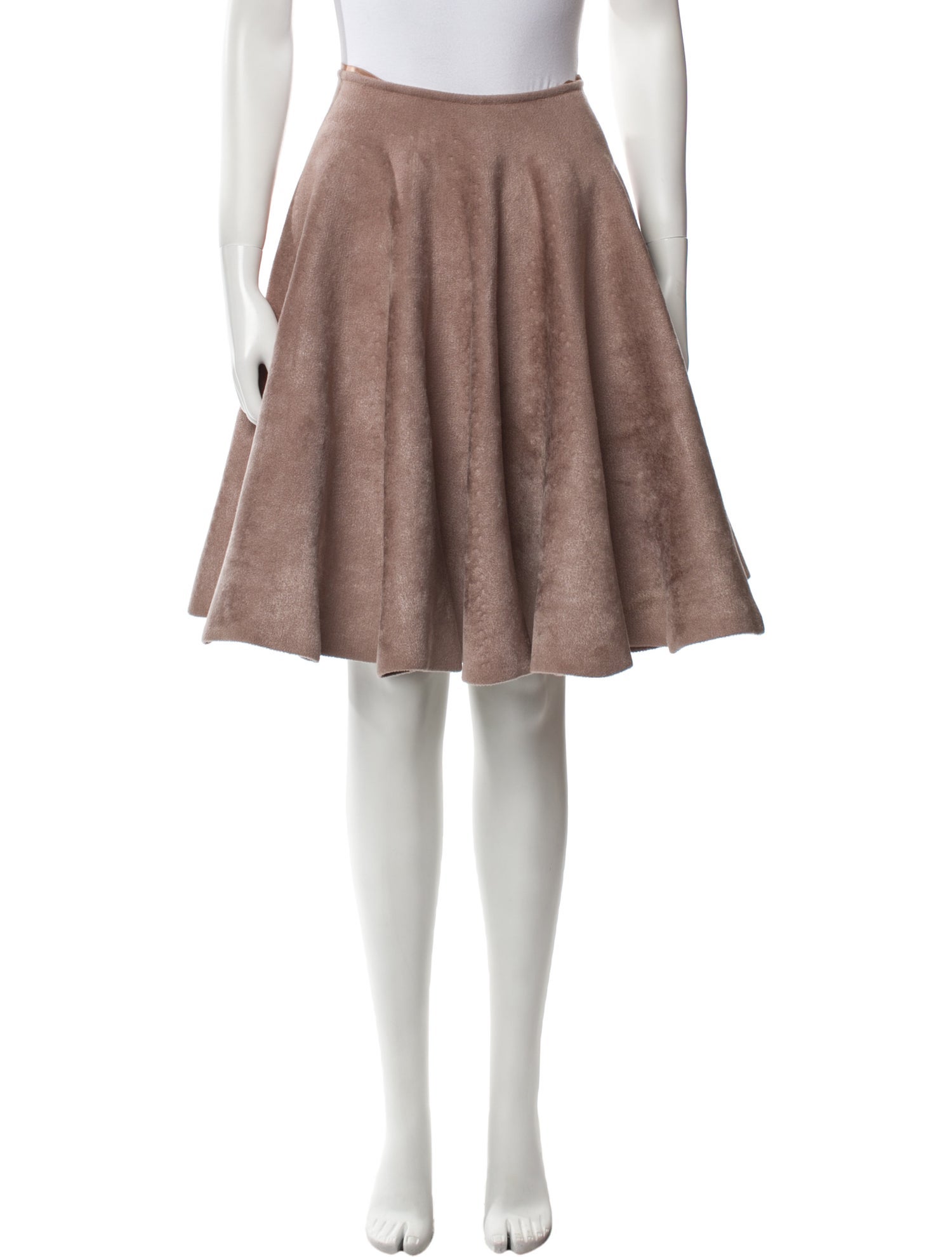 Alaïa Pleated Accents Knee-Length Skirt