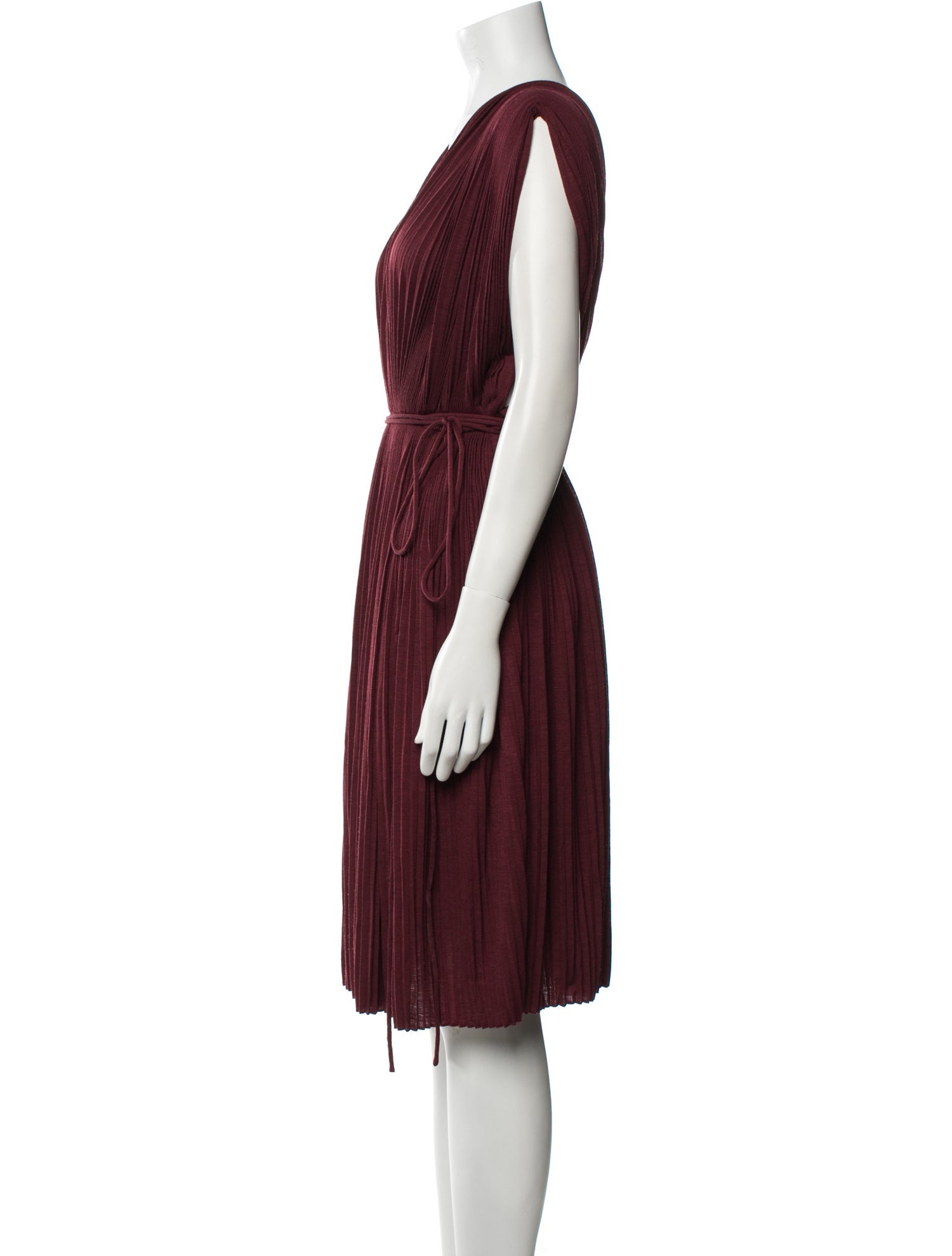 Alaïa V-Neck Knee-Length Dress