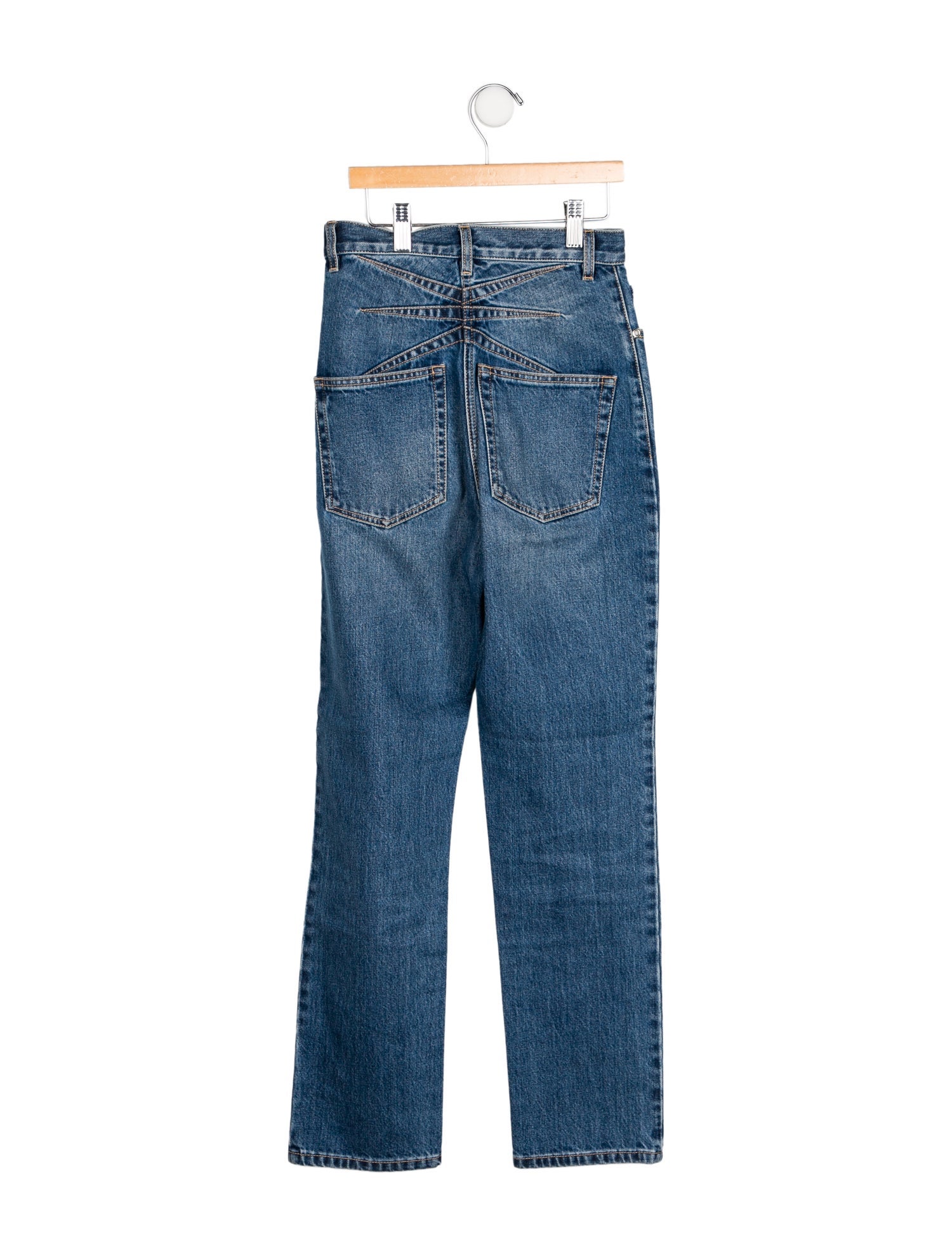 Alaïa High-Rise Straight Leg Jeans