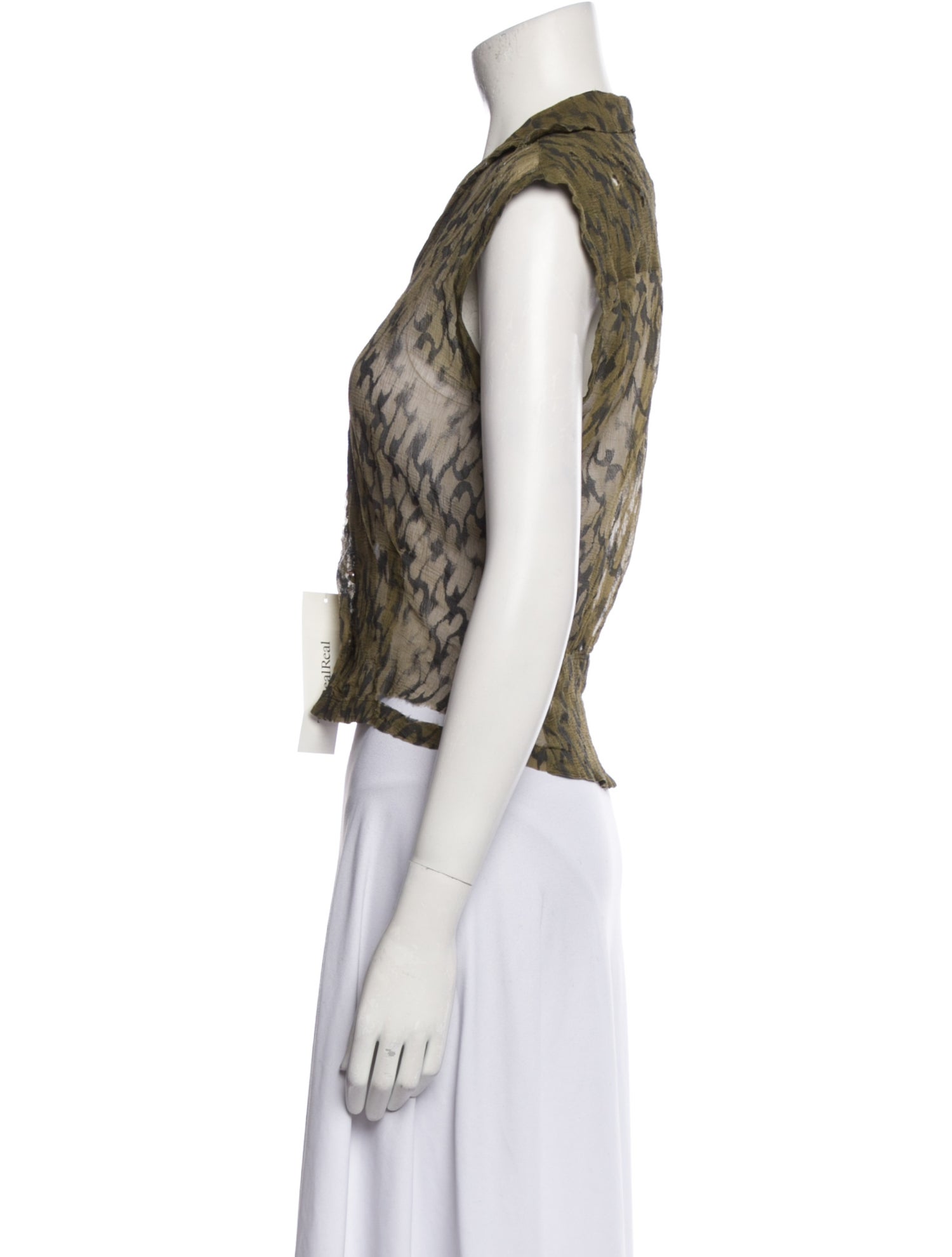 Alaïa Vintage Animal Print Crop Top