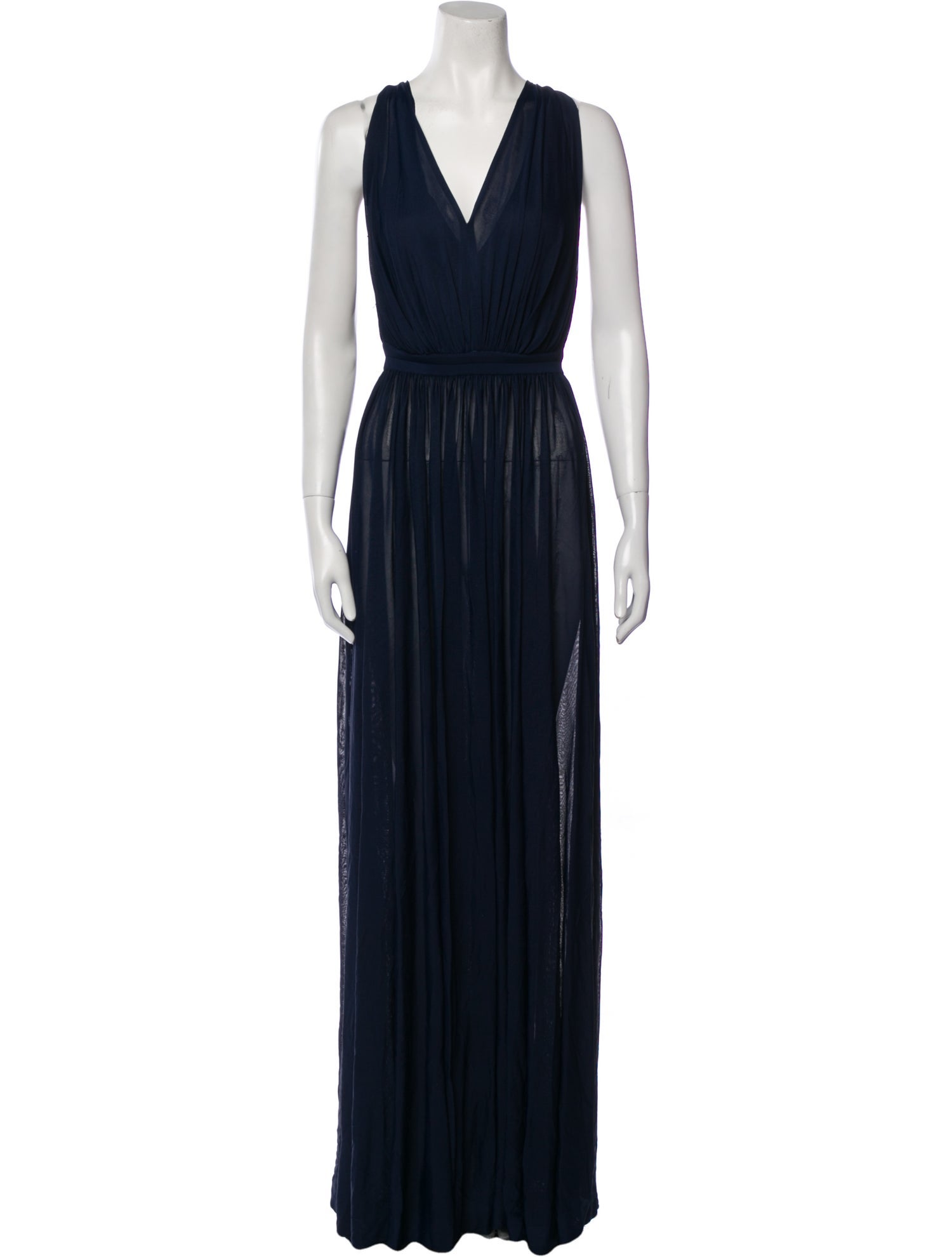 Alaïa V-Neck Long Dress