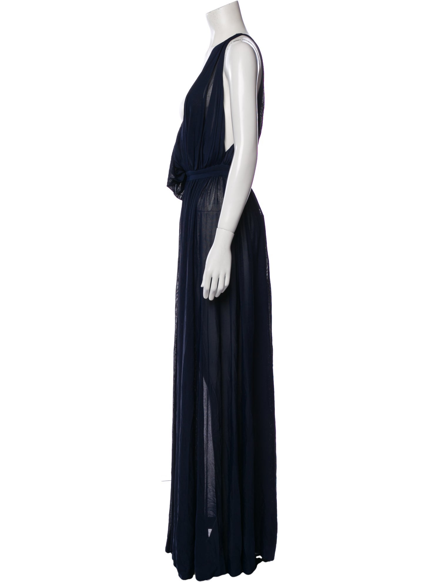 Alaïa V-Neck Long Dress