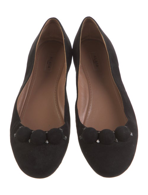Alaïa Suede Studded Accents Flats