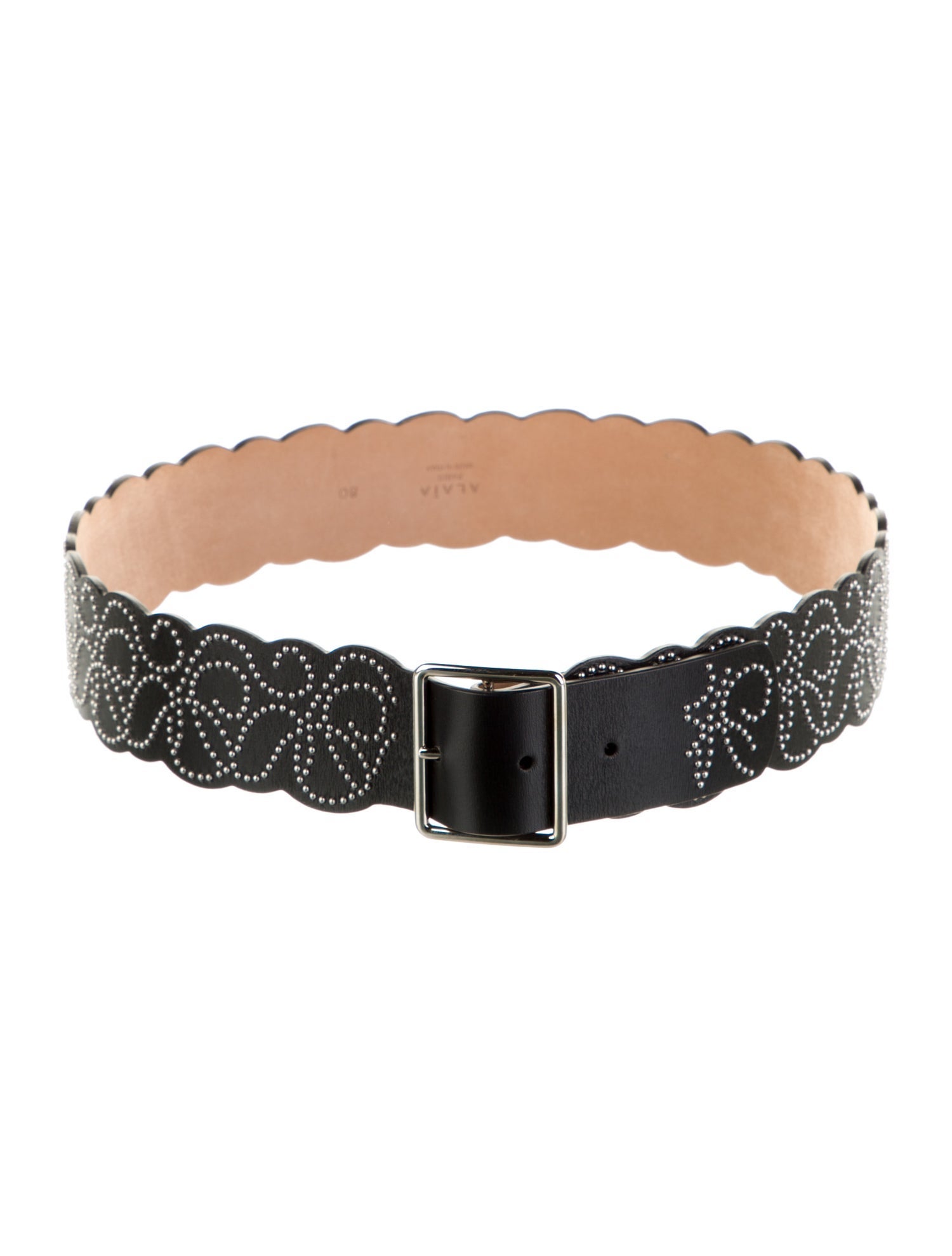 Alaïa Leather Studded Accents Waist Belt w/ Tags