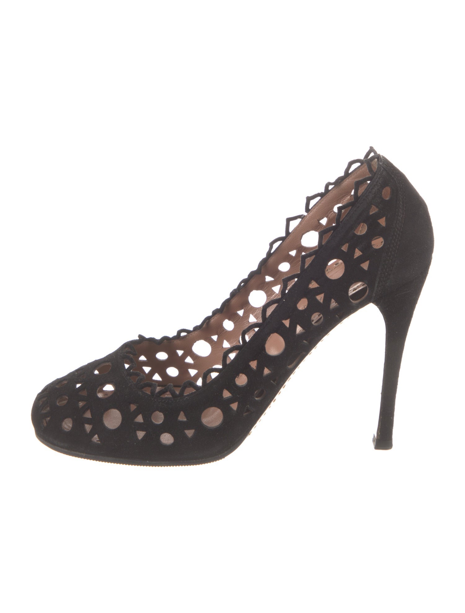 Alaïa Suede Lasercut Accents Pumps