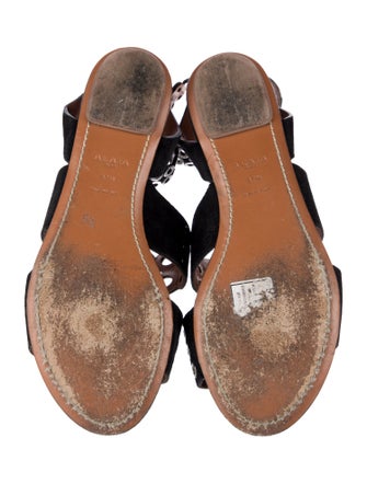 Alaïa Suede Cutout Accent Gladiator Sandals