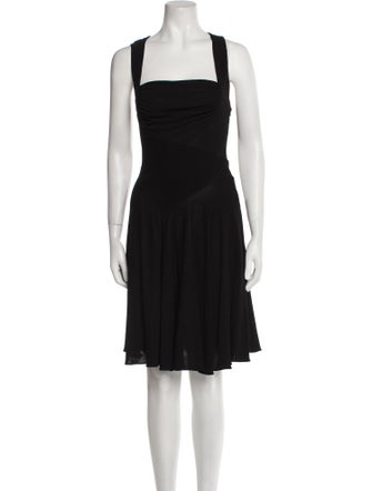Alaïa Square Neckline Knee-Length Dress