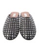 Alaïa Leather Crystal Embellishments Mules