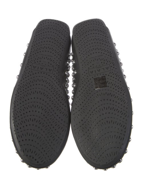 Alaïa Leather Crystal Embellishments Mules