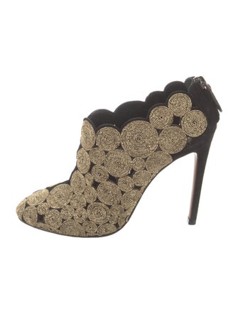 Alaïa Suede Cutout Accent Pumps