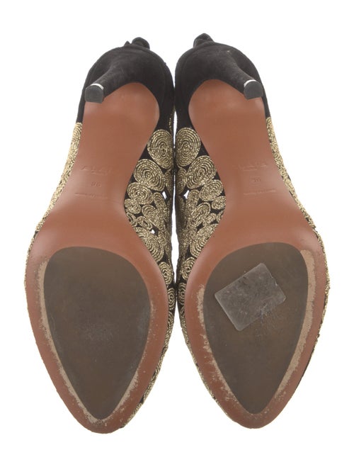 Alaïa Suede Cutout Accent Pumps