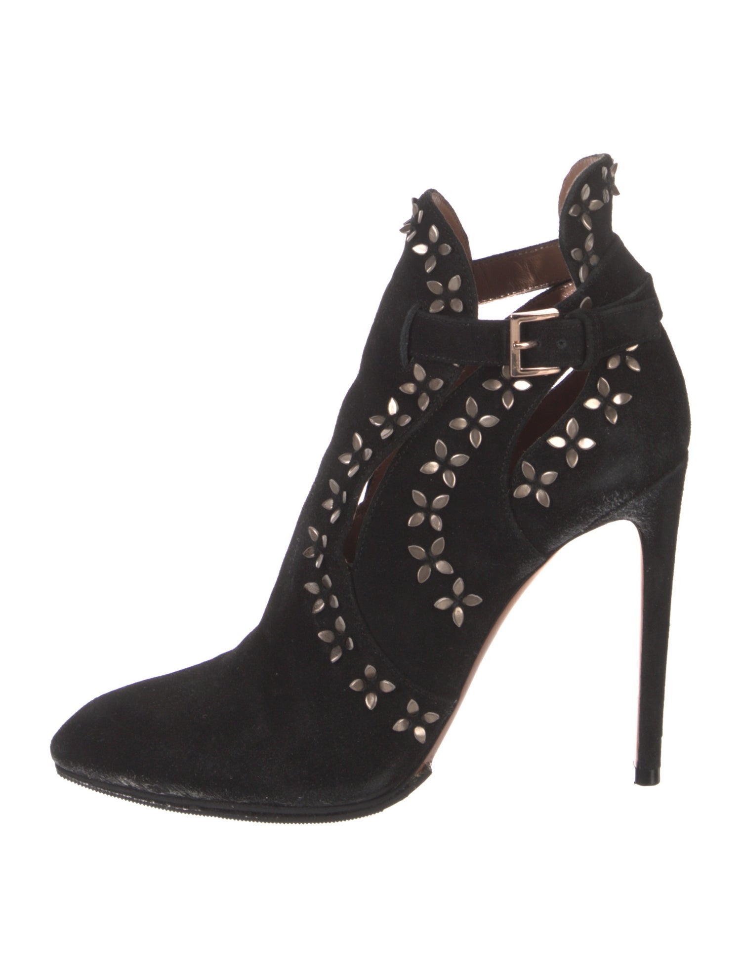 Alaïa Suede Beaded Accents Pumps