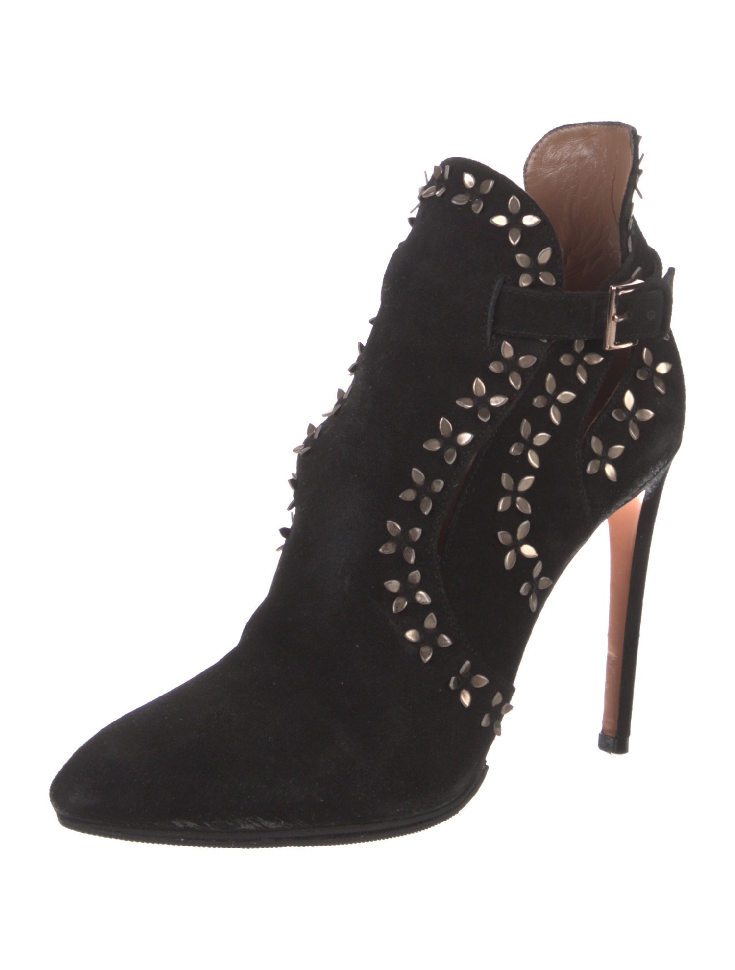 Alaïa Suede Beaded Accents Pumps