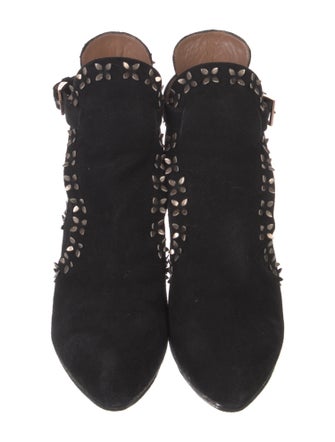 Alaïa Suede Beaded Accents Pumps