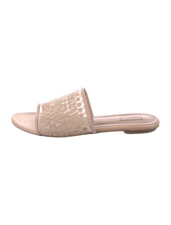 Alaïa Mesh Studded Accents Slides