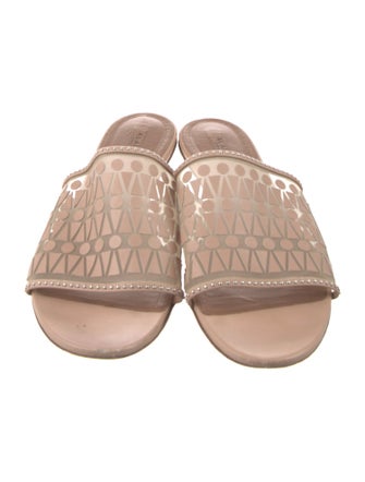 Alaïa Mesh Studded Accents Slides