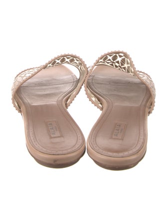Alaïa Mesh Studded Accents Slides