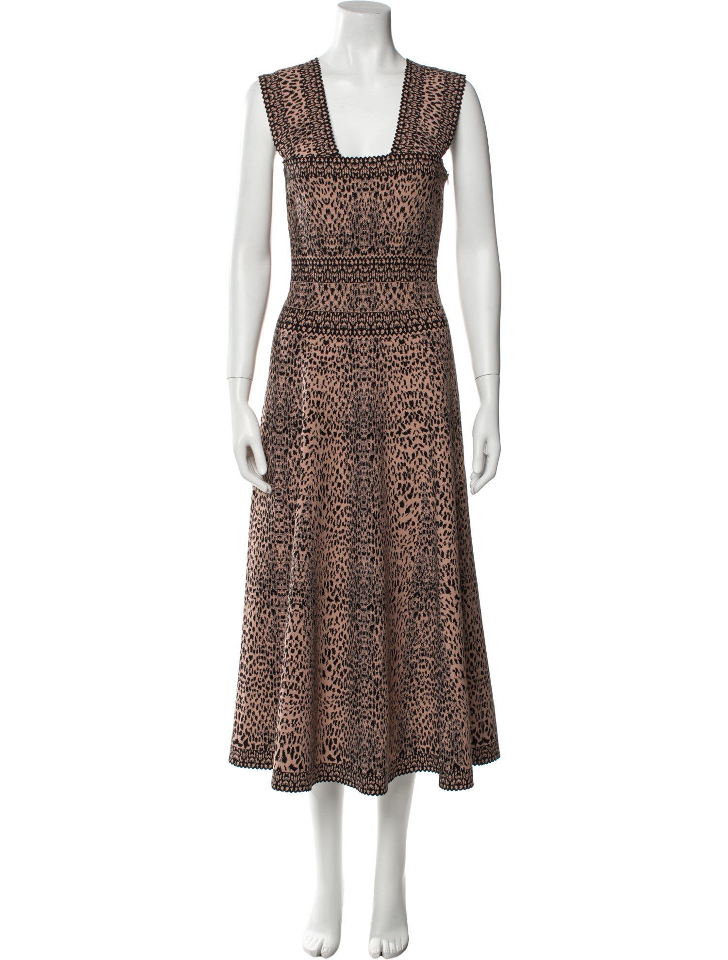 Alaïa Animal Print Long Dress