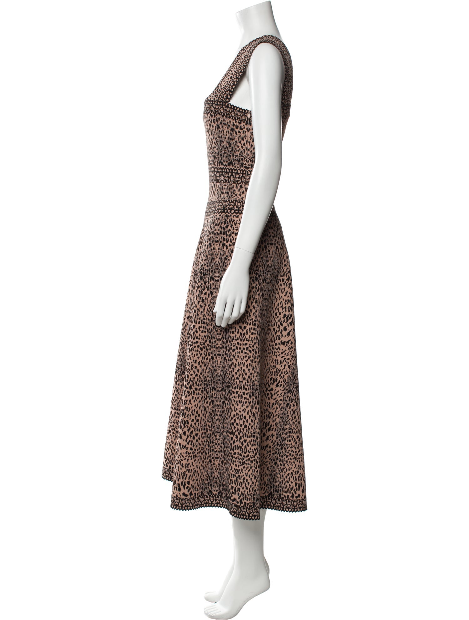 Alaïa Animal Print Long Dress
