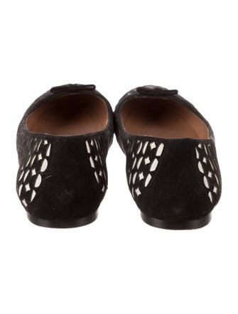 Alaïa Suede Printed Ballet Flats