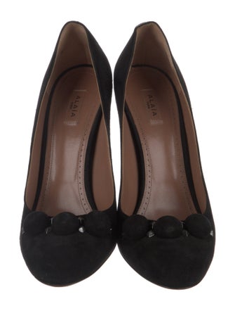 Alaïa Suede Studded Accents Pumps