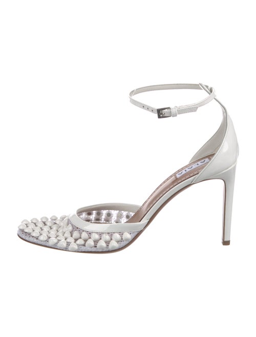 Alaïa Leather Crystal Embellishments D'Orsay Pumps