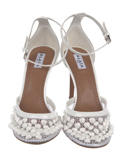 Alaïa Leather Crystal Embellishments D'Orsay Pumps