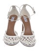 Alaïa Leather Crystal Embellishments D'Orsay Pumps