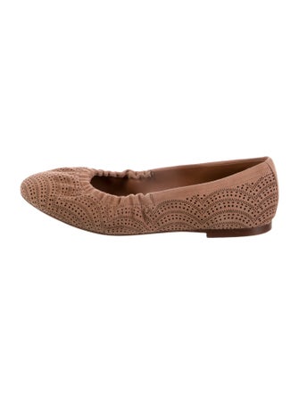 Alaïa Suede Ballet Flats