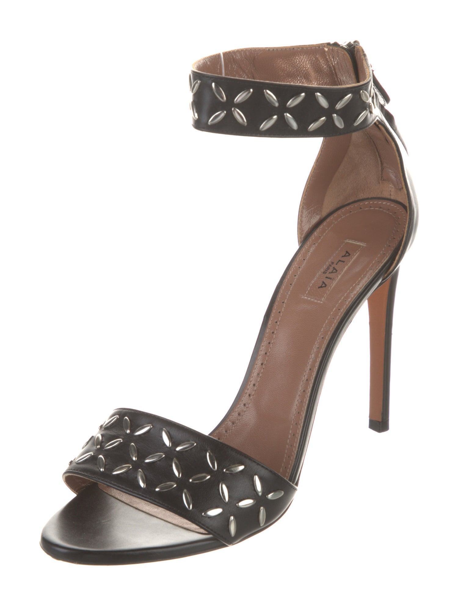 Alaïa Leather Studded Accents Sandals