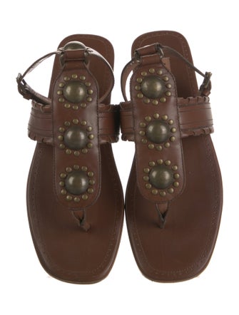 Alaïa Leather Studded Accents Gladiator Sandals