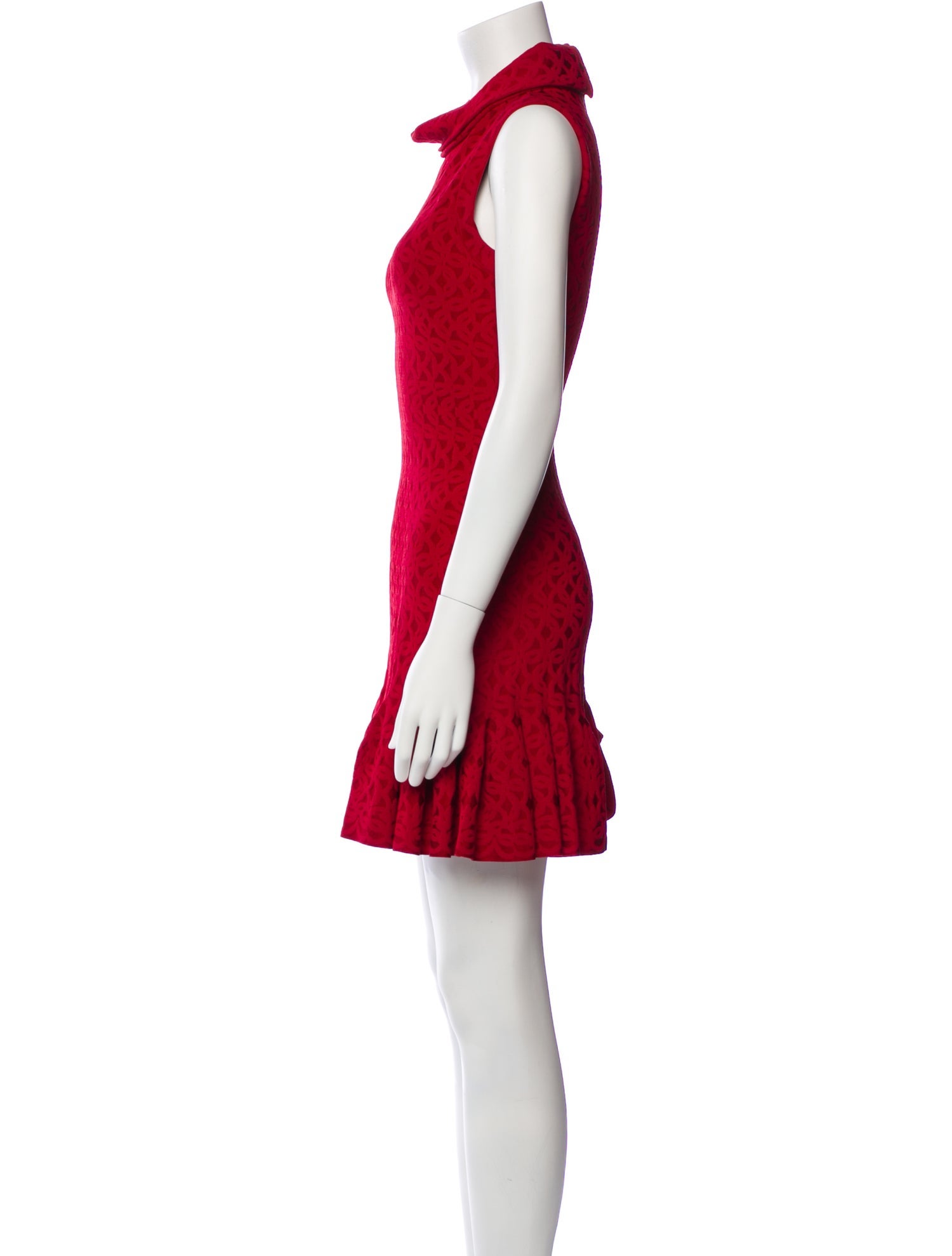 Alaïa Mock Neck Mini Dress