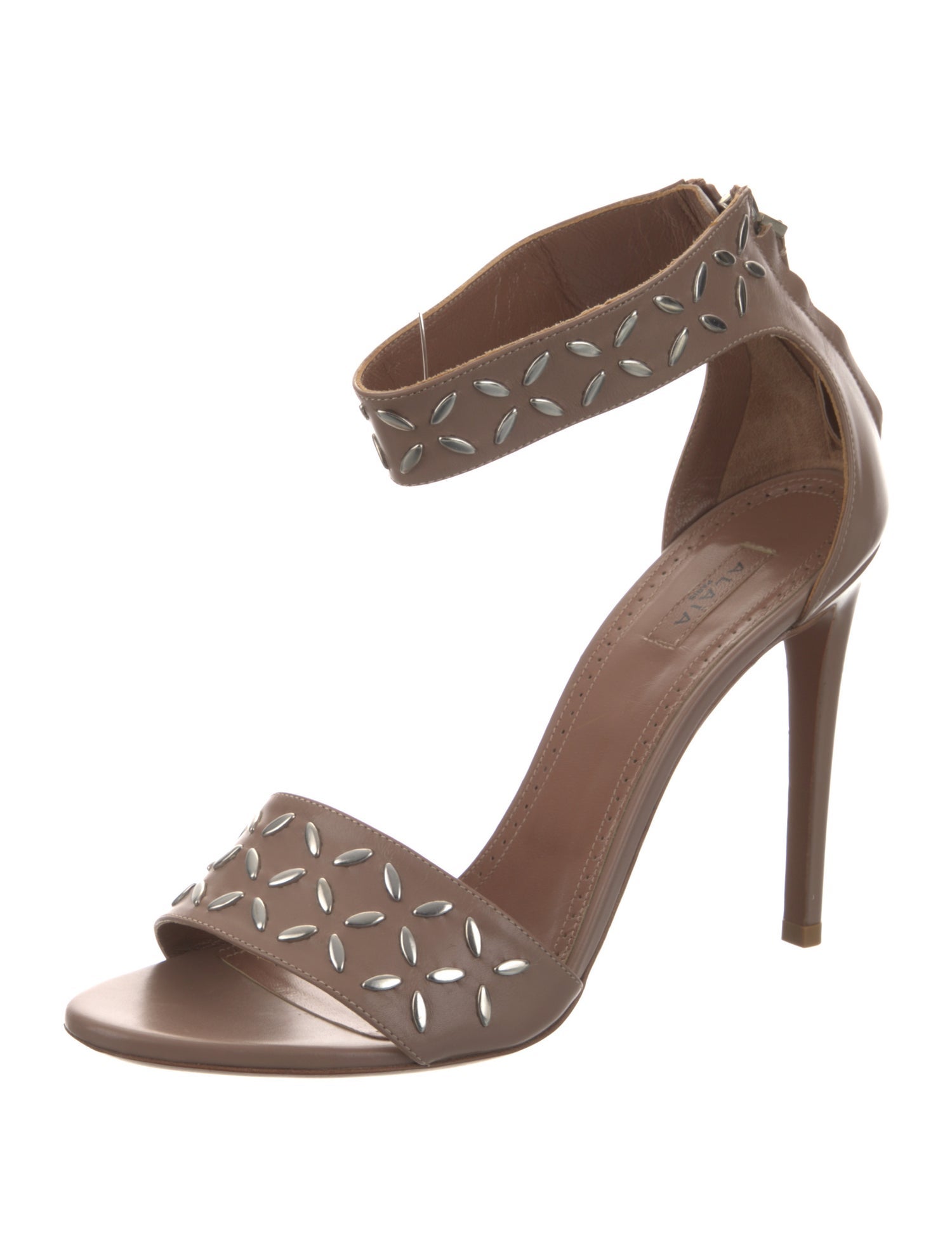 Alaïa Leather Studded Accents Sandals