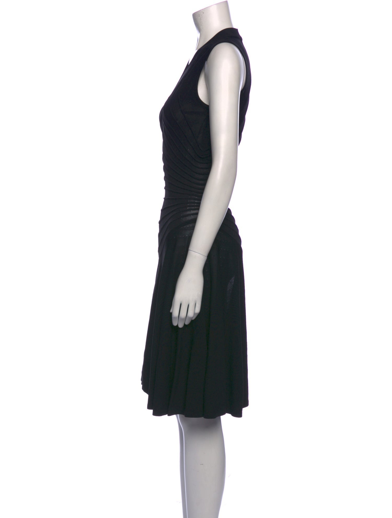 Alaïa V-Neck Knee-Length Dress