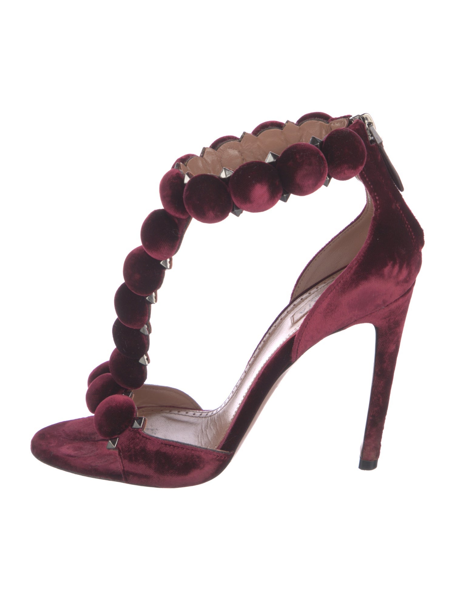 Alaïa Velvet Studded Accents Sandals