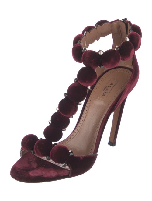 Alaïa Velvet Studded Accents Sandals