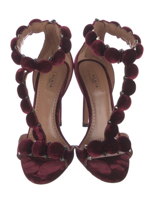 Alaïa Velvet Studded Accents Sandals