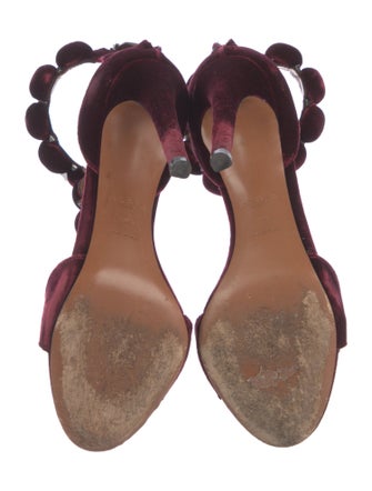 Alaïa Velvet Studded Accents Sandals